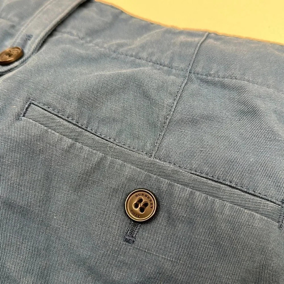 Burberry Brit Shorts Cuffed Knit Woven Woven Cotton Linen Blue Women's US Size 8 - Picture 7 of 10